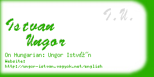 istvan ungor business card